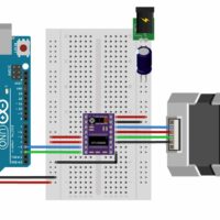 DRV8825 Arduino stepper motor wiring schematic diagram pinout