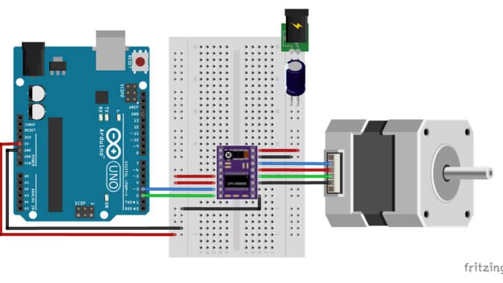How to control a stepper motor with DRV8825 driver and Arduino