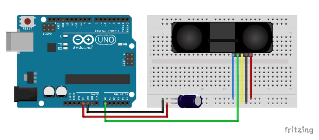 IR Distance Sensor Arduino Tutorial (SHARP GP2Y0A710K0F)