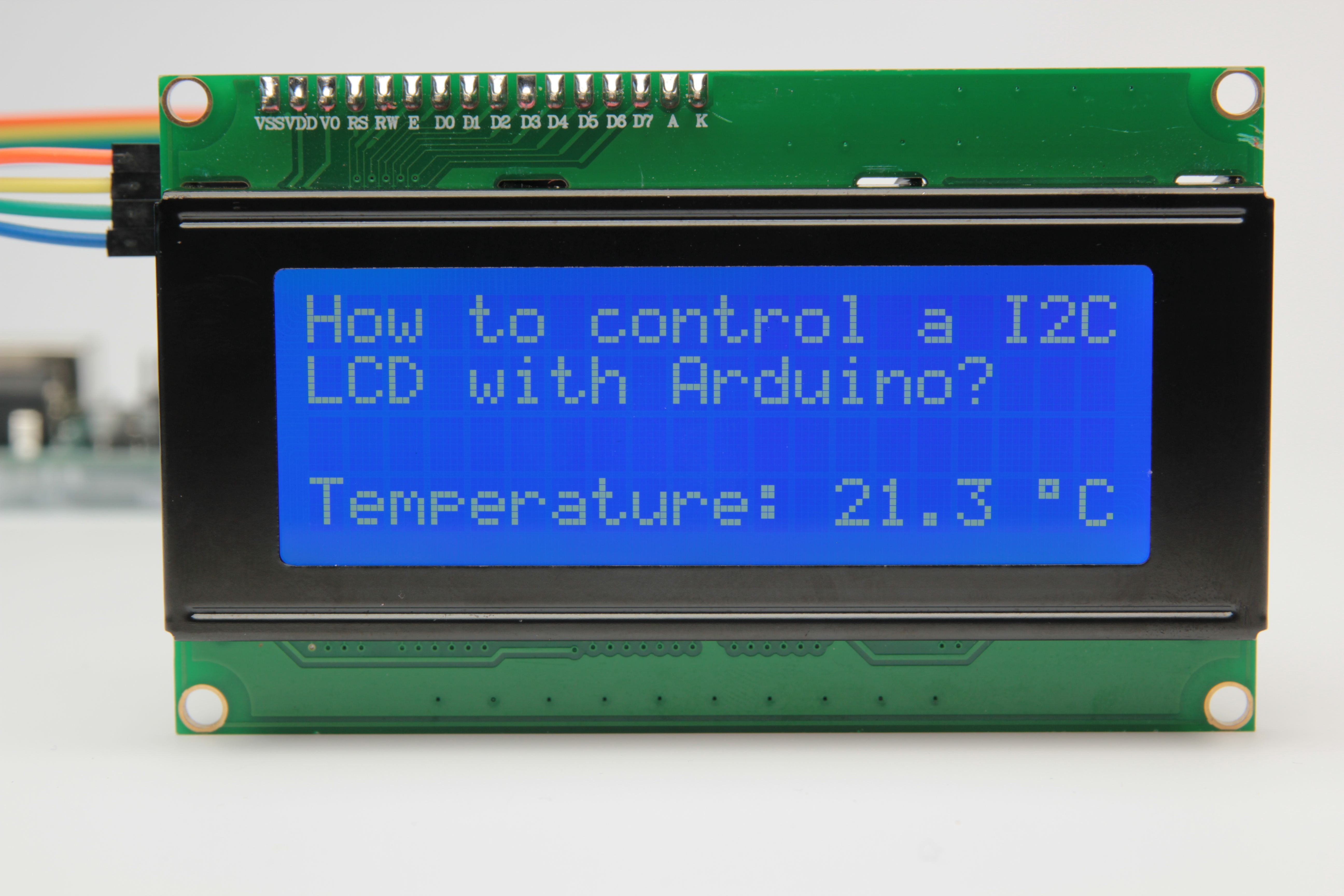 IIC I2C 2002 20x2 OLED Module Display With Arduino Example