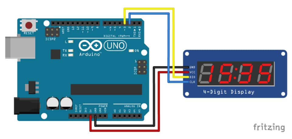 TM1637 4-Digit 7-Segment Arduino Tutorial (3 Examples)