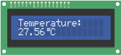 DS18B20-16x2-I2C-LCD-输出