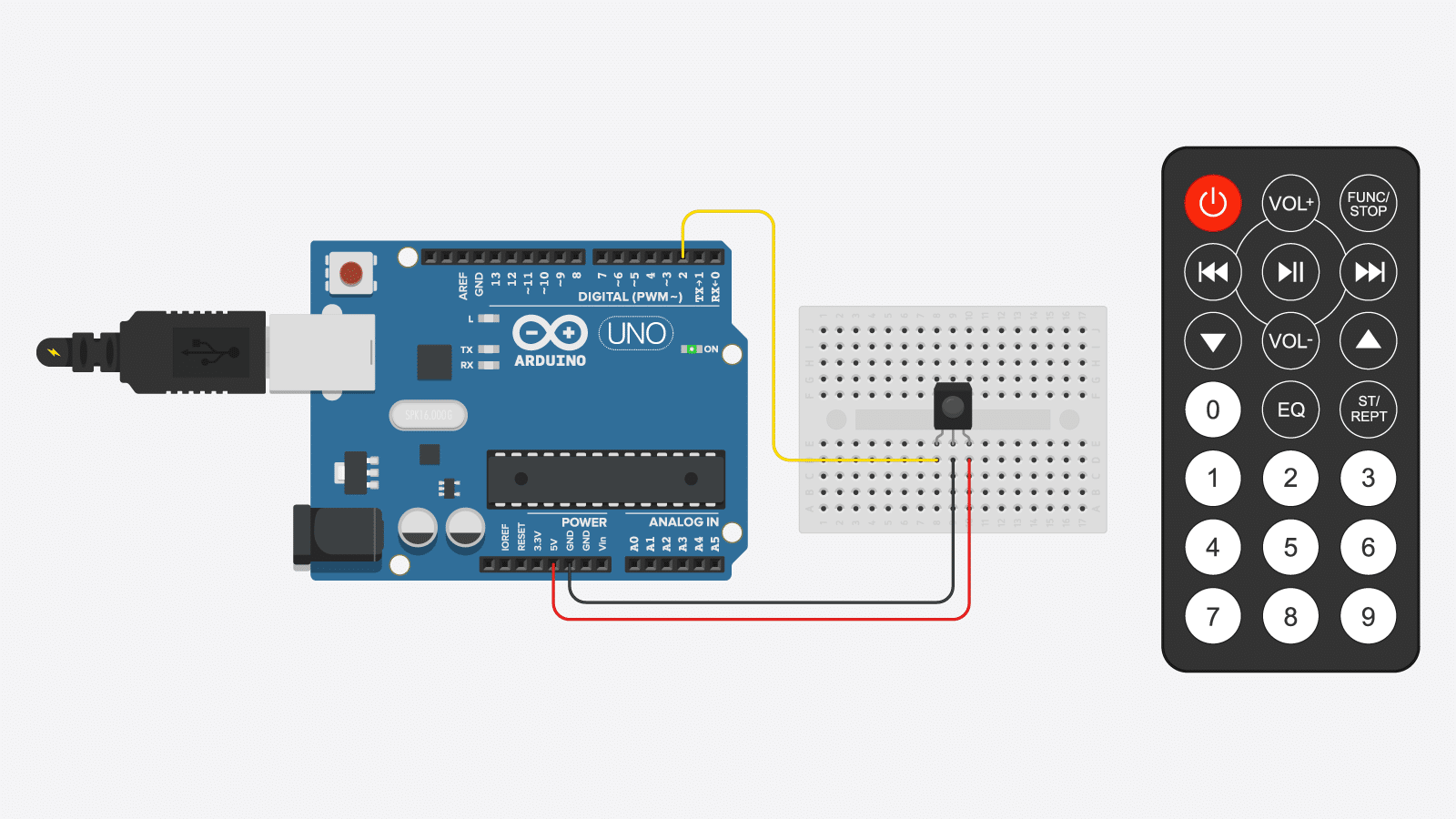 Elegoo Arduino Uno IR Remote Control - YouTube