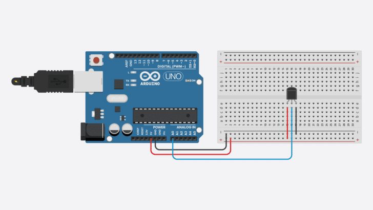 LM35 analog temperature sensor with Arduino tutorial