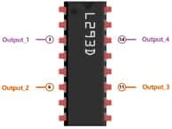 Motor Output Pins 