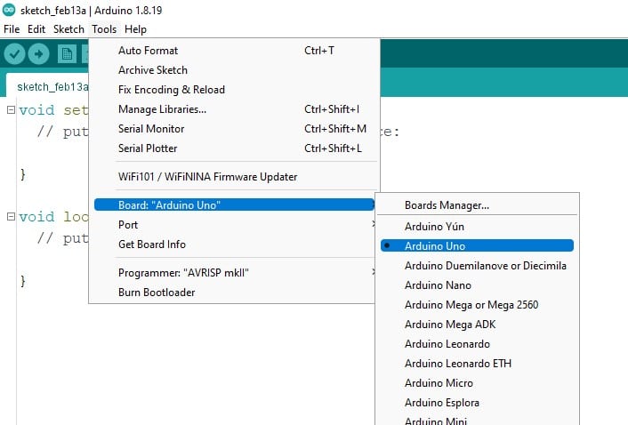 Setting up the Arduino for uploading the code