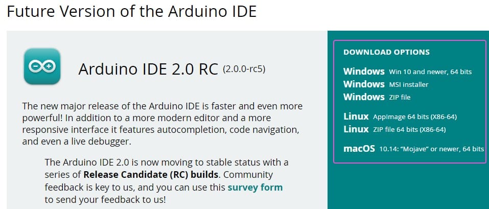 Arduino IDE versions
