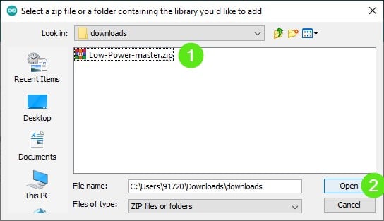 Browse the download file and select it