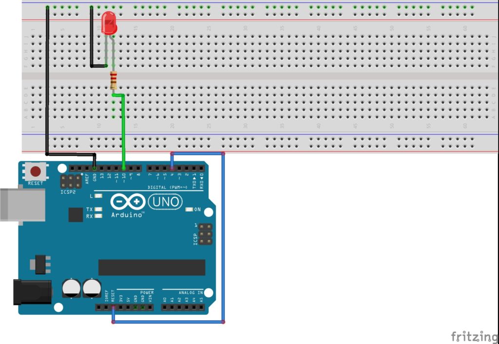 Connect the Arduino pin 4