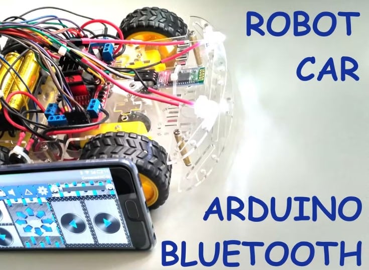 Drive a four-wheel-drive car using Bluetooth using Arduino