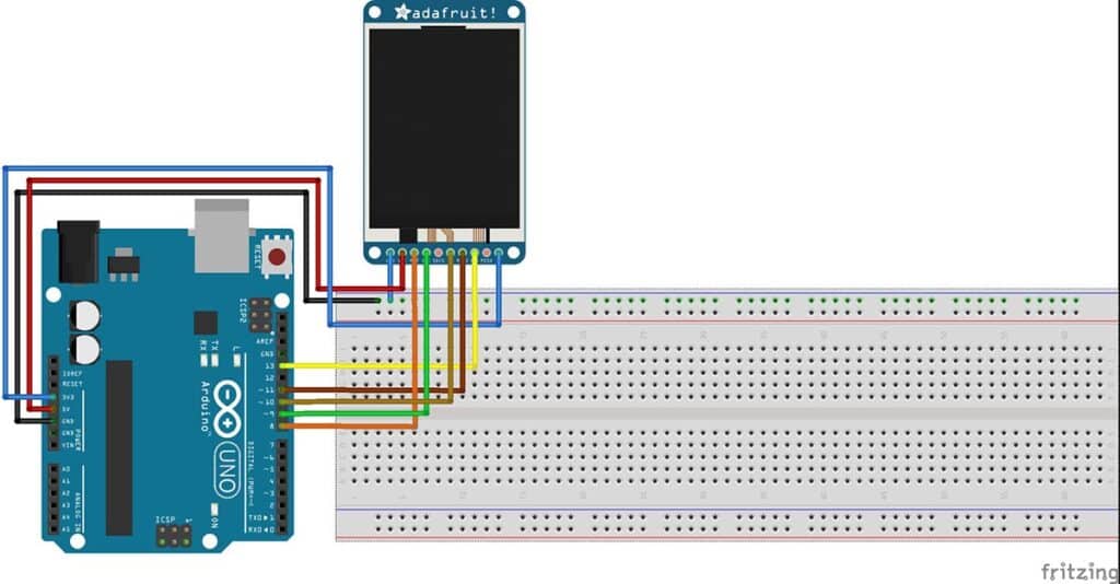 Wiring TFT LCD with Arduino UNO