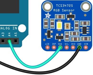 Connect the I2C data line next