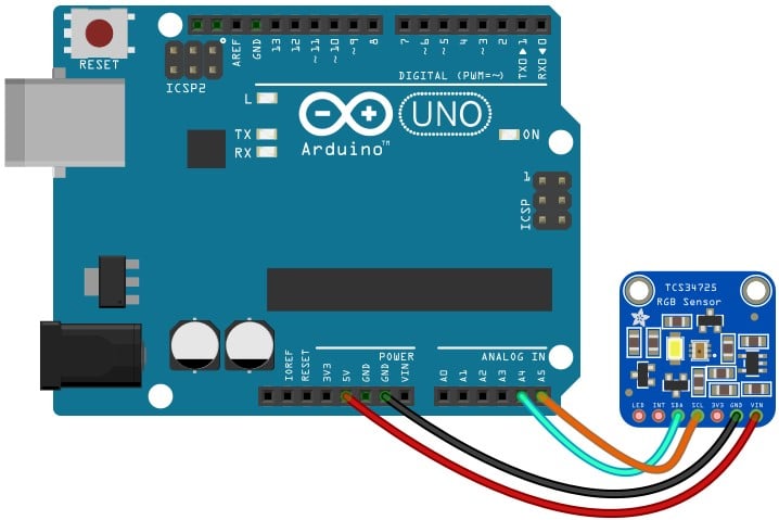 How To Connect TCS34725 RGB Sensor With Arduino