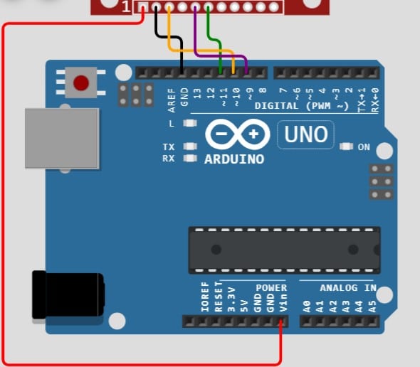 LCD MOSI Connection between Arduino and LCD Module