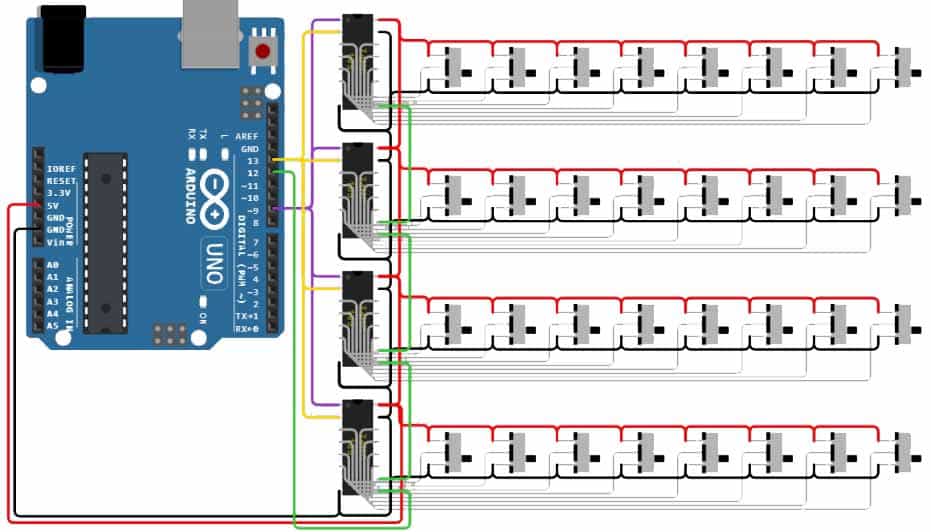 Read 32 Switches Using 3 Arduino Pins