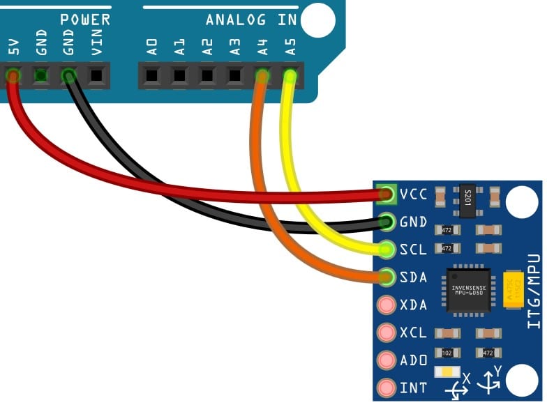 Connect the 5 V line