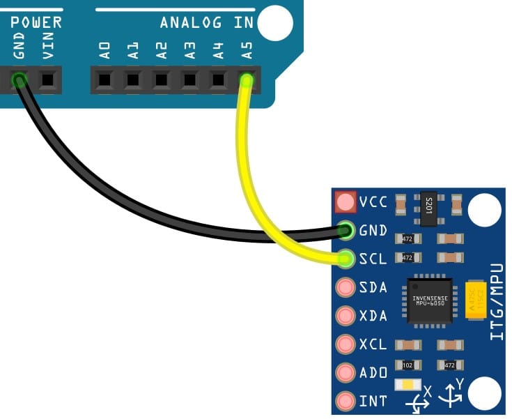 Connect the I2C Clock line