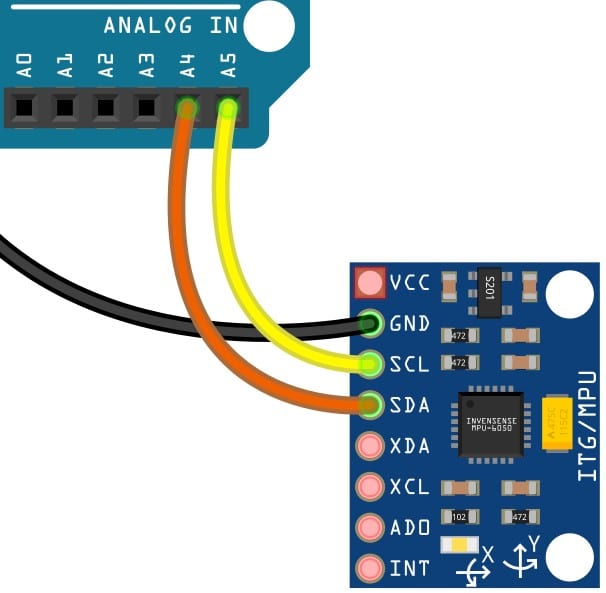 Connect the I2C data line