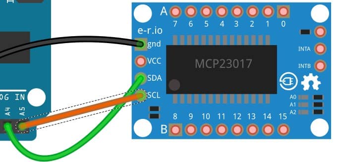 Connect the SCL pin