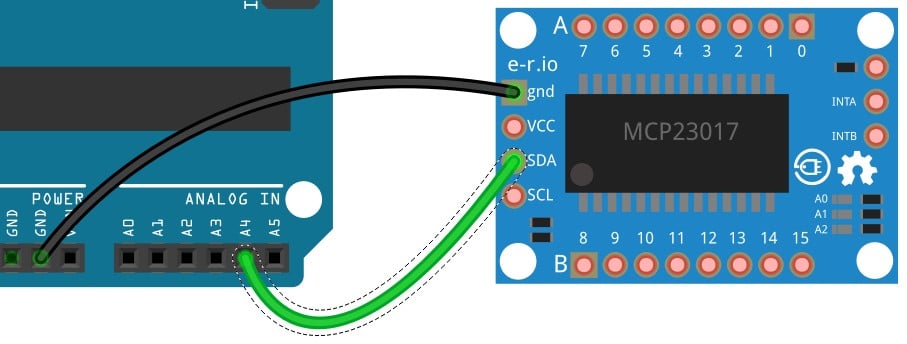 Connect the SDA pin 