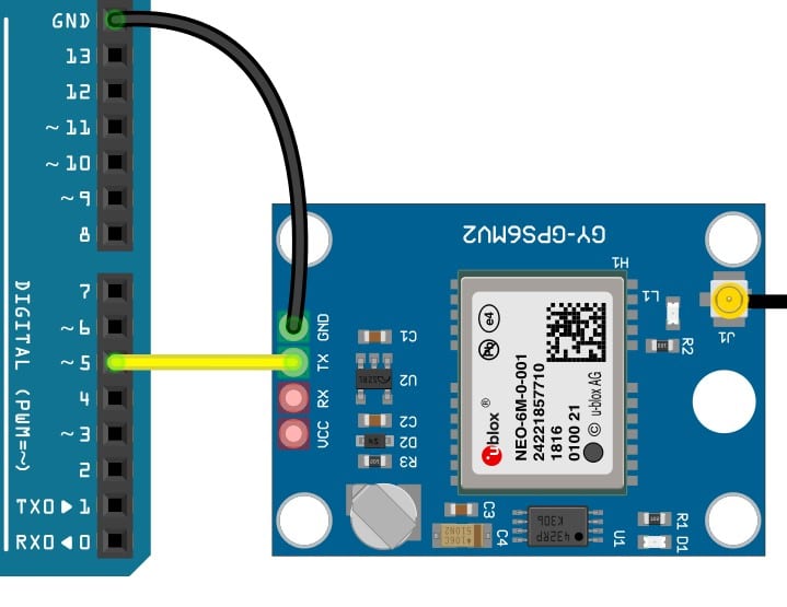 Connect the UART Tx pin