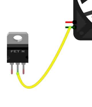 Connect the FET with the Fan
