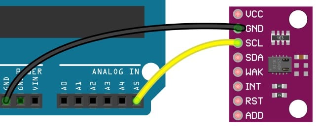 Connect the I2C Clock Pin