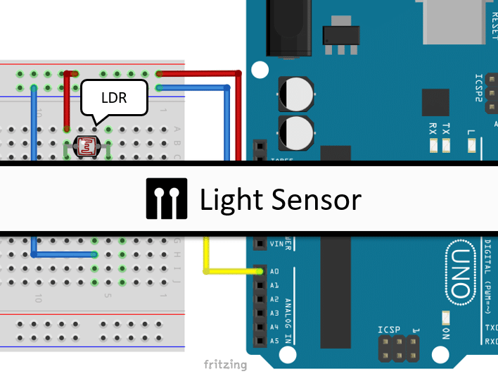 Light detection with LDR/Photoresistor
