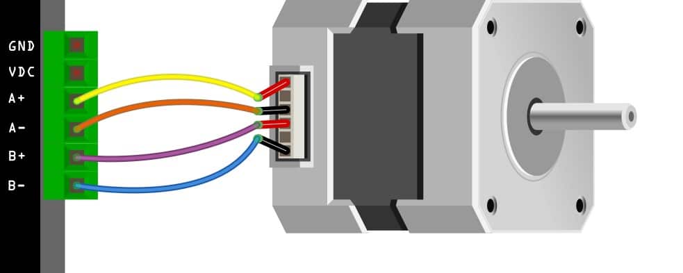 Connect the stepper motor