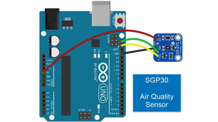 Interfacing Arduino UNO & SGP30 Versatile Air Quality Sensor