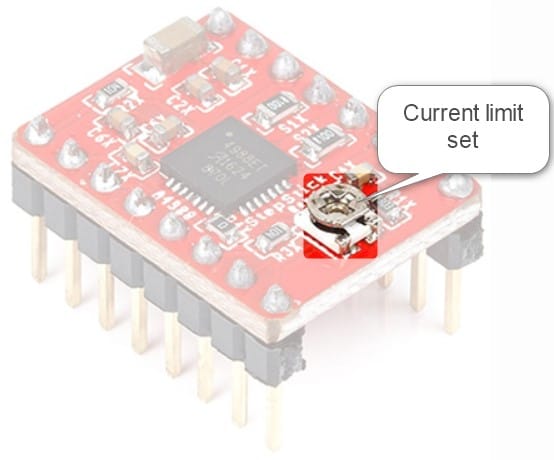 potentiometer that is set to control the current limit