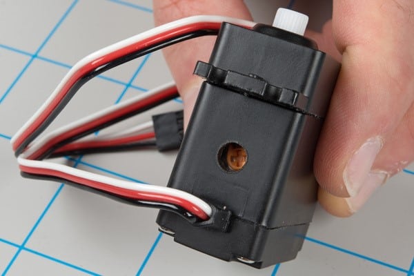 potentiometer in the recessed hole with a small screwdriver