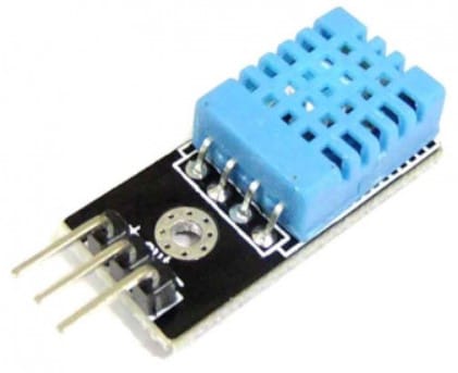DHT11 sensor mounted on an easy-to-use PCB