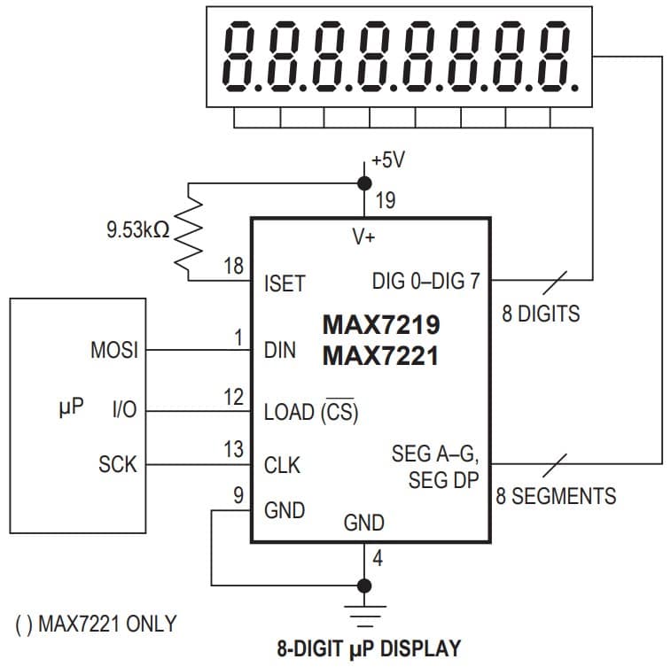 basic connection diagram MAX7219
