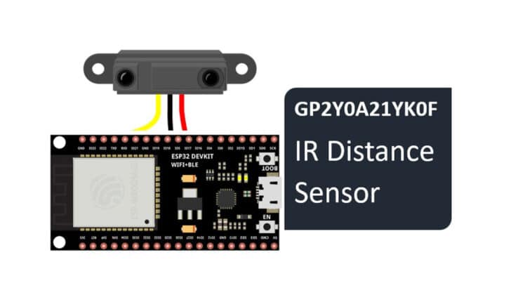 ESP32 And GP2Y0A21YK0F Distance Sensor