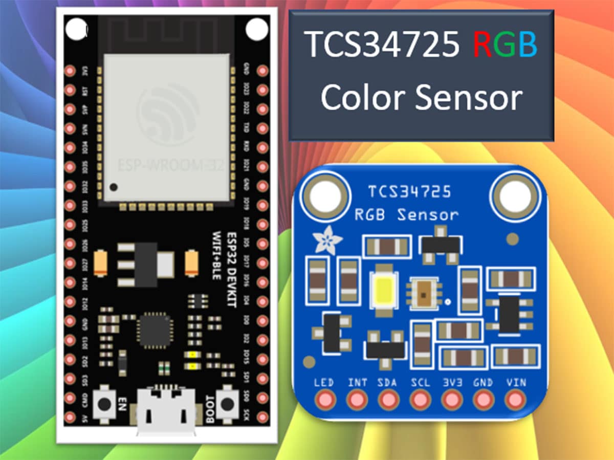 Interfacing ESP32 And TCS34725 RGB Color Sensor