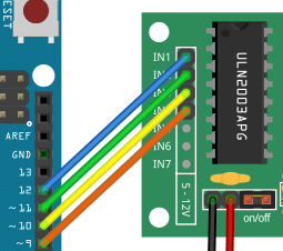 Wiring driver and Arduino