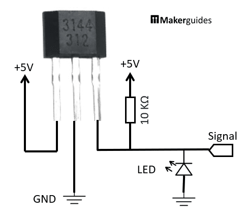 Testing the A3144 Hall Effect Sensor