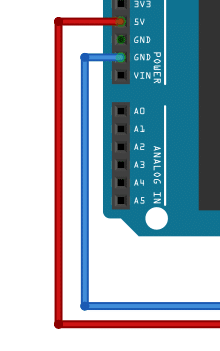 Connecting power supply for the Arduino