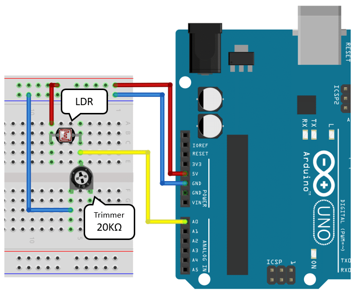 Voltage Divider Circuit connected to Arduino