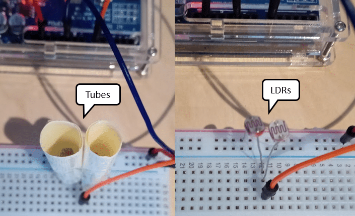 LDRs with and without tubes