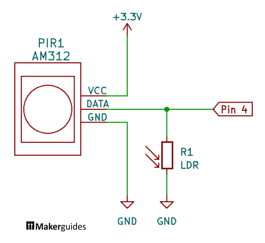 Base circuit for motion activated night light sensor