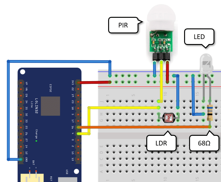 Circuit for a simple night light