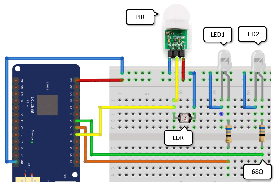 Circuit for a brighter, dimming night light