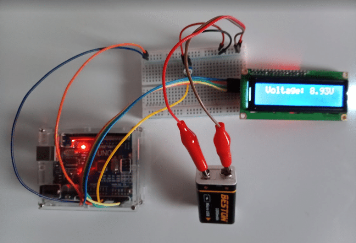Battery voltage measurement with Arduino