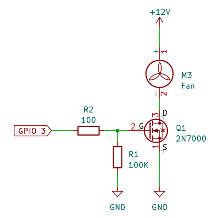 Circuit to control fan with MOSFET