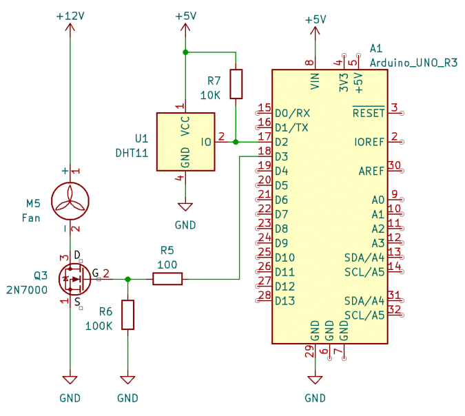 Circuit for Temperature Controlled Fan