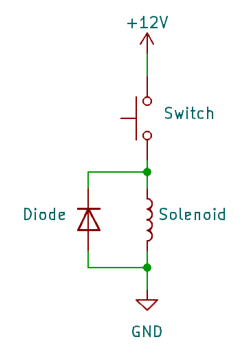 Circuit with flyback diode