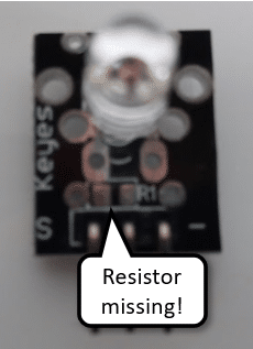 IR Transmitter board without current limiting Resistor