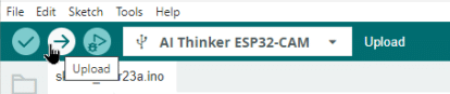 Upload button in Arduino IDE  